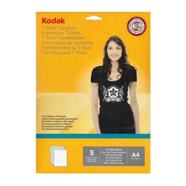 Kodak Koyu Renkler için T-Shirt Transfer Kağıdı - 5 Adet
