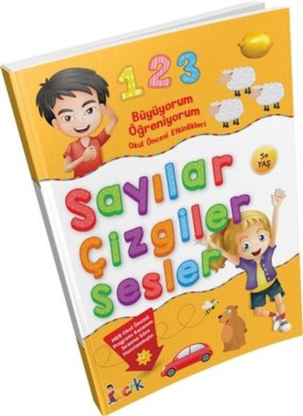 Sayılar - Çizgiler - Sesler - Büyüyorum Öğreniyorum Okul Öncesi Etkinlikleri