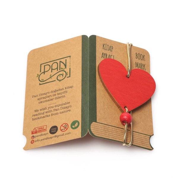Pan Elastik Kitap Ayracı Kalp
