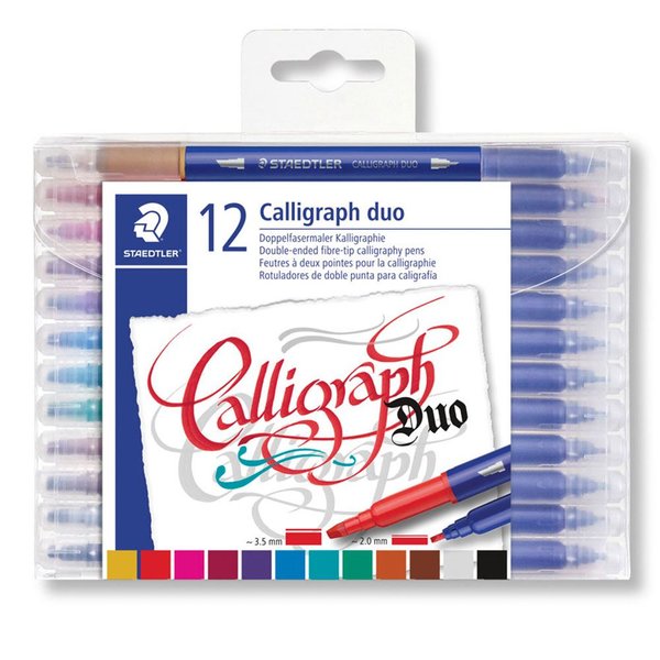 Staedtler Çift Uçlu Brush Lettering Keçeli Kalem 1.0-6.0 / 0.5-0.8 mm 12'li 3004 TB12