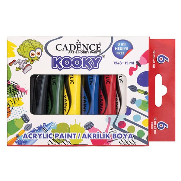 Cadence Kooky Akrilik Boya 15ml 6'lı Set