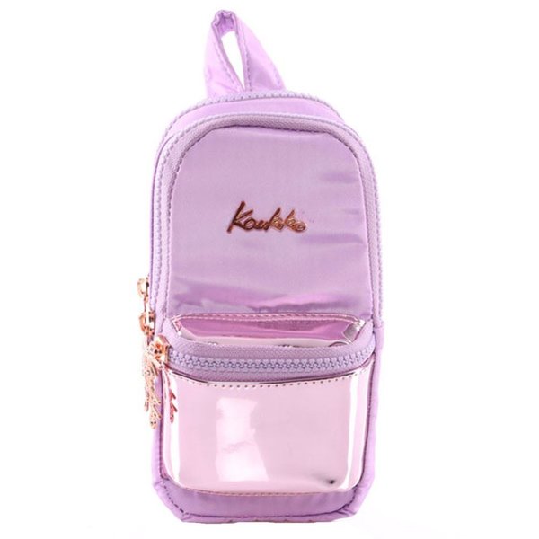 Kaukko Bright Junior Bag Kalem Çantası Aynalı Lila K2211