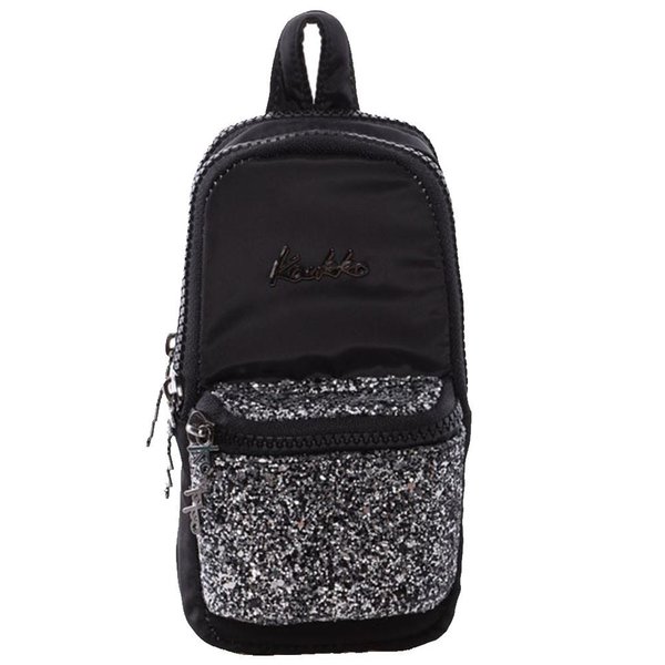 Kaukko Bright Junior Bag Kalem Çantası Taşlı Siyah K2213