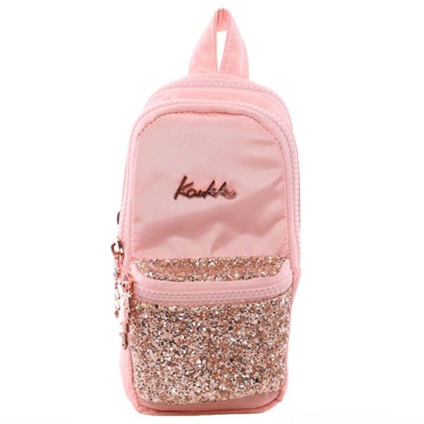 Kaukko Bright Junior Bag Kalem Çantası Taşlı Somon K2214