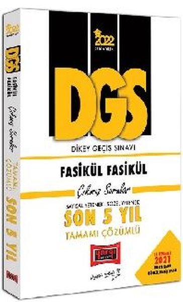 2022 DGS Sayısal Yetenek Sözel Yetenek Fasikül Fasikül Son 5 Yıl Tamamı Çözümlü Çıkmış Sorular