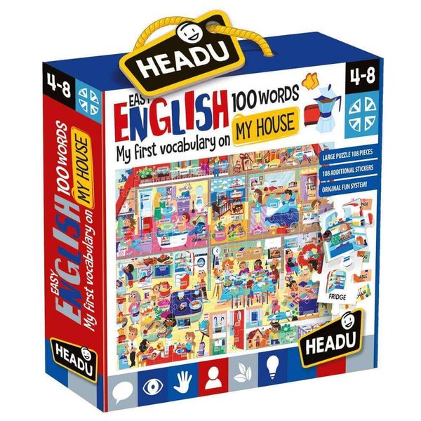 Headu 100 İngilizce Kelimeli Evim Puzzle