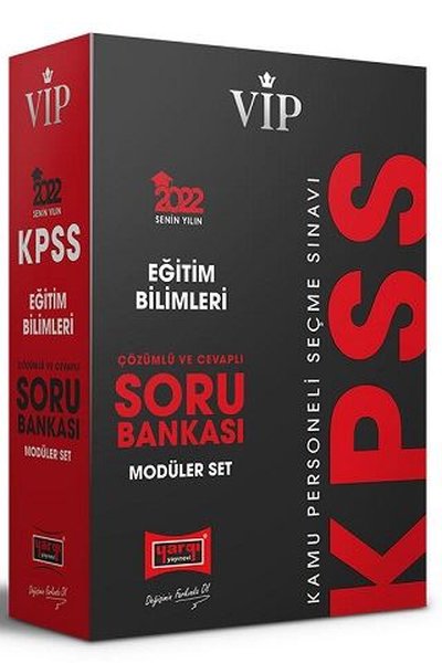 2022 VİP KPSS Eğitim Bilimleri Çözümlü ve Cevaplı Soru Bankası Modüler Set