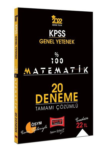 2022 KPSS Genel Yetenek 100 Matematik Tamamı Çözümlü 20 Deneme