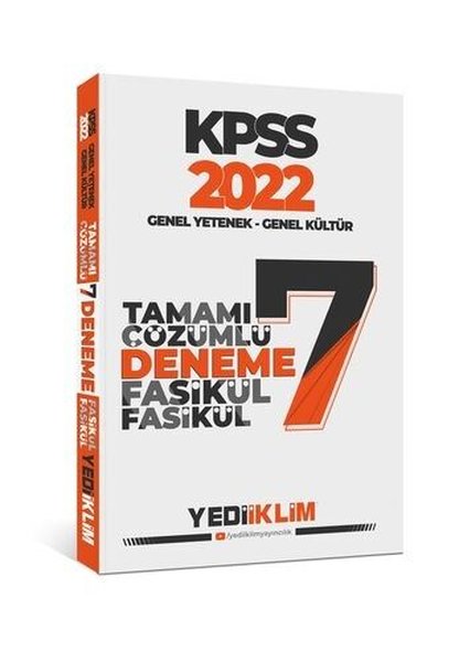 2022 KPSS Genel Yetenek - Genel Kültür Tamamı Çözümlü 7 Fasikül Deneme