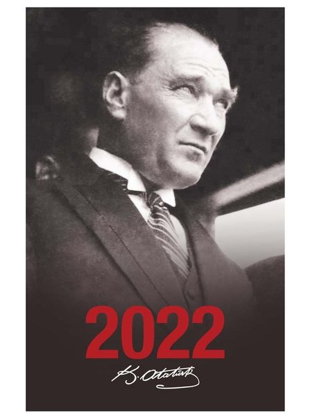Halk 2022 Portre Siyah Atatürk Ajandası