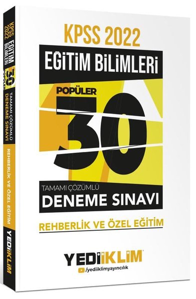 2022 KPSS Eğitim Bilimleri Rehberlik ve Özel Eğitim Tamamı Çözümlü 30 Popüler Deneme