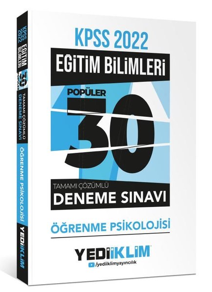 2022 KPSS Eğitim Bilimleri Öğrenme Psikolojisi Tamamı Çözümlü 30 Popüler Deneme