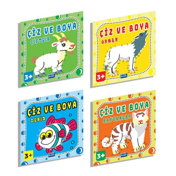 Çiz ve Boya Seti - 4 Kitap Takım