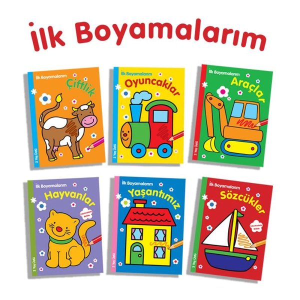 İlk Boyamalarım Seti - 6 Kitap Takım