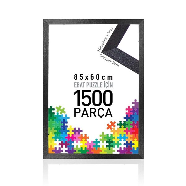 D&R Sar Puzzle 1500 Parça Puzzle İçin Siyah Çerçeve