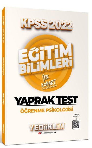 2022 KPSS Eğitim Bilimleri Öğrenme Psikolojisi Çek Kopart Yaprak Test