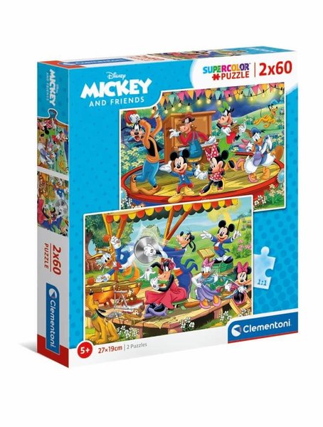 Clementoni Mickey and Friends 2x60 Parça Puzzle Puzzle
