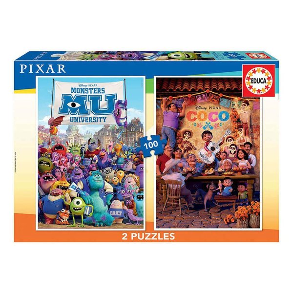 Educa Coco+Monsters 2X100 Puzzle