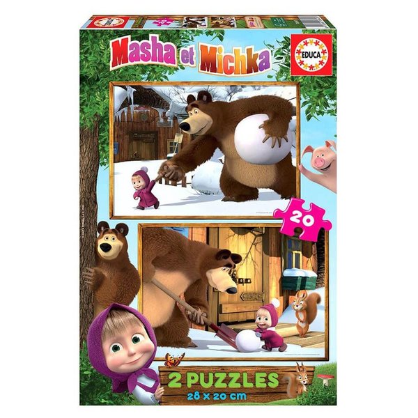 Educa Masha & Mıchka 2X20 Puzzle