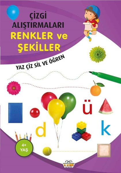 Renkler ve Şekiller - Çizgi Alıştırmaları 4+