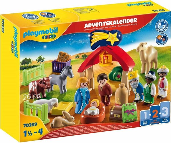 Playmobil 1.2.3 Advent Calendar - Christmas Manger Set