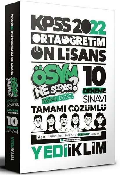 2022 KPSS Ortaöğretim Ön Lisans GK-GY Tamamı Çözümlü 10 Fasikül Deneme