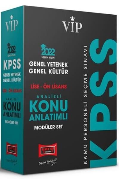 2022 VİP KPSS GY GK Lise Ön Lisans Analizli Konu Anlatımlı Modüler Set