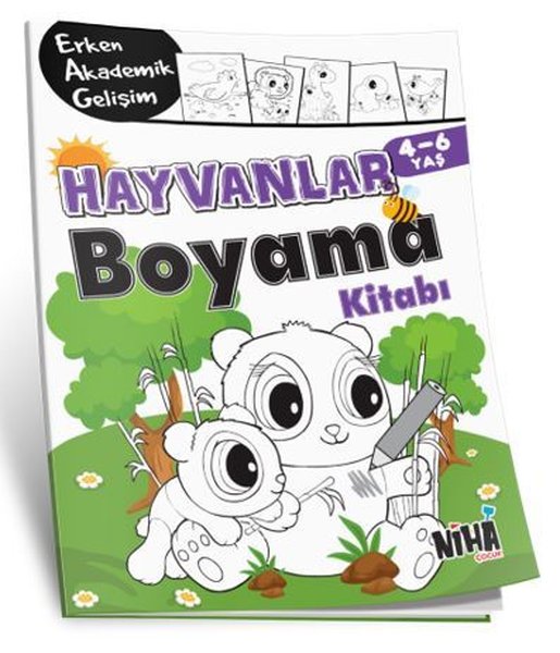 Hayvanlar Boyama Kitabı 4-6 Yaş - Erken Akademik Gelişim