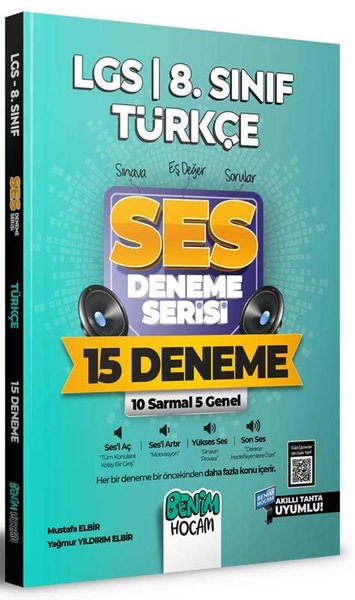 2022 LGS 8.Sınıf Türkçe SES Deneme Serisi 15 Deneme