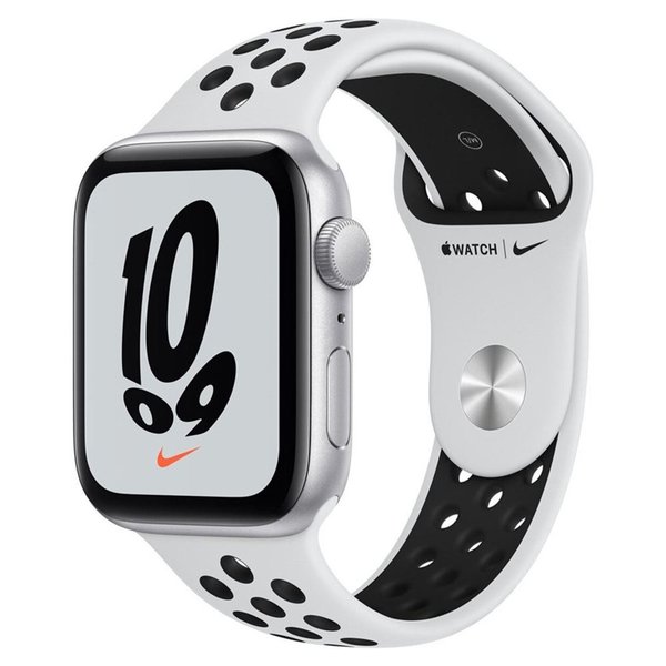 Apple Watch Nike Se Gps 44MM Gümüş Alüminyum Kasa ve Saf Platin/siyah Nike Spor Kordon MKQ73TU/A