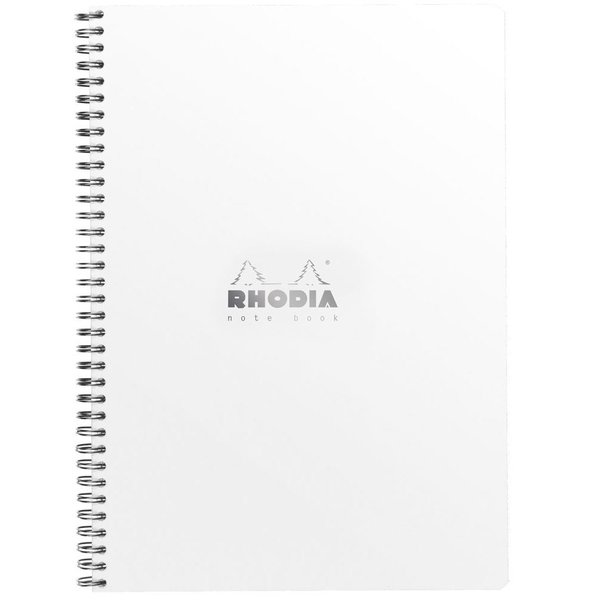 Rhodia Basic A4+ 80 Kareli Beyaz Kapak Spiralli Defter