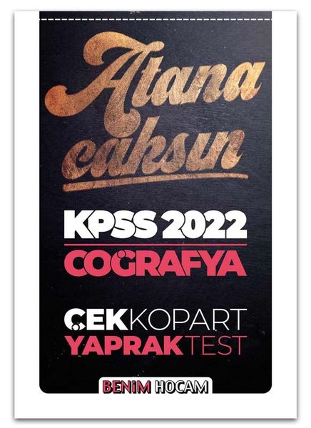 2022 KPSS Coğrafya Çek Kopart Yaprak Test