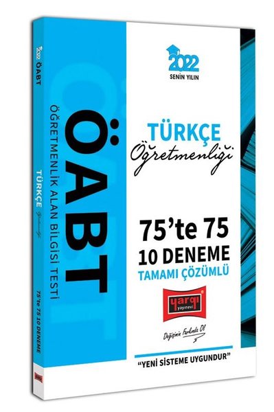 2022 ÖABT Türkçe Öğretmenliği 75'te 75 Tamamı Çözümlü 10 Deneme