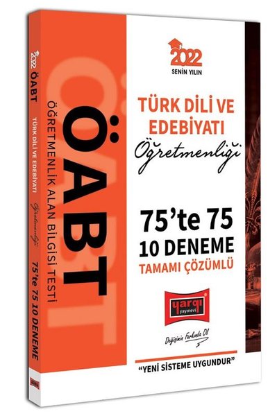 2022 ÖABT Türk Dili ve Edebiyatı Öğretmenliği 75'te 75 Tamamı Çözümlü 10 Deneme