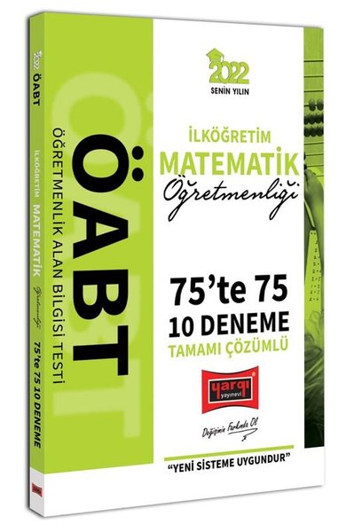 2022 ÖABT İlköğretim Matematik Öğretmenliği 75'te 75 Tamamı Çözümlü 10 Deneme