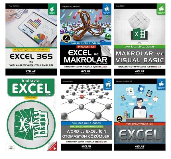 Süper Excel Eğitim Seti 2 - 6 Kitap Takım