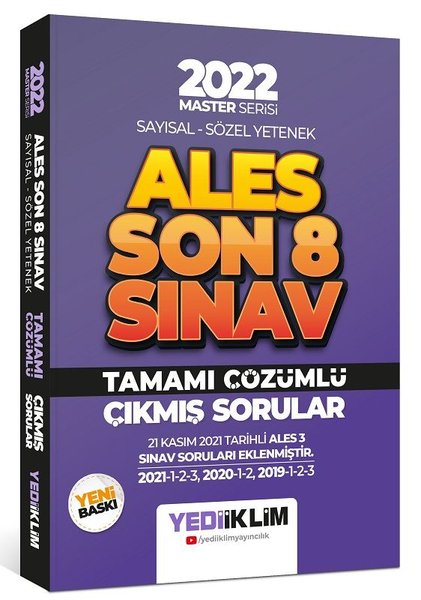 2022 Master Serisi ALES Sayısal Sözel Yetenek Son 8 Sınav Tamamı Çözümlü Çıkmış Sorular