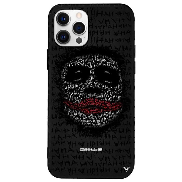 Deercase iPhone 13 Pro Max Siyah Renkli Silikon Lets Smile Telefon Kılıfı