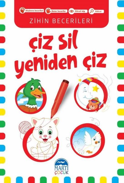 Çiz-Sil Yeniden Çiz - Kırmızı - Zihin Becerileri