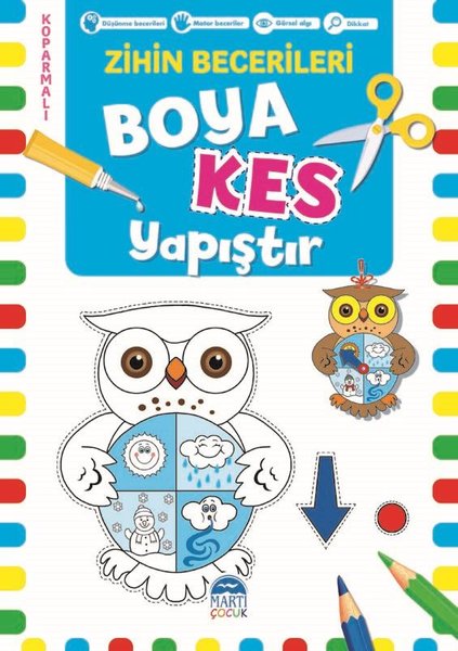 Zihin Becerileri - Boya Kes Yapıştır - 5 Yaş