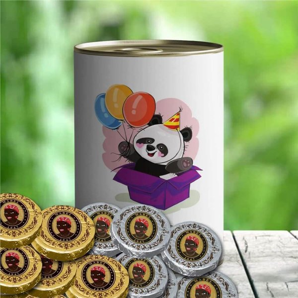 E-Hediyeci Sürpriz Panda Temalı Mabel Çikolata Konservesi