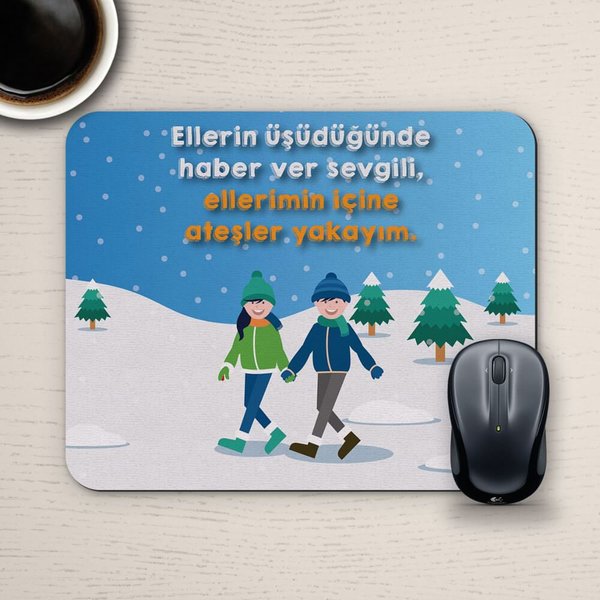 E-Hediyeci Özel Tasarım Romantik Mousepad - No3