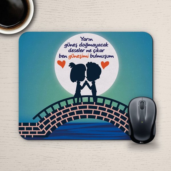 E-Hediyeci Özel Tasarım Romantik Mousepad - No5