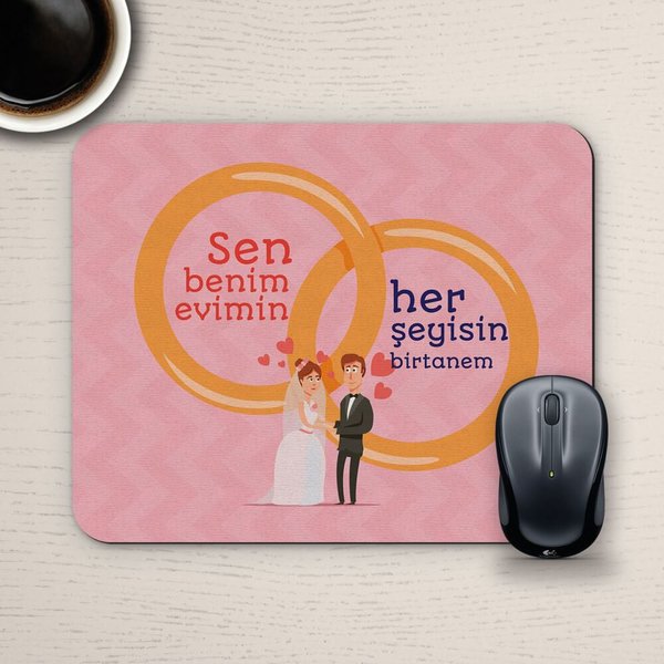 E-Hediyeci Özel Tasarım Romantik Mousepad - No7