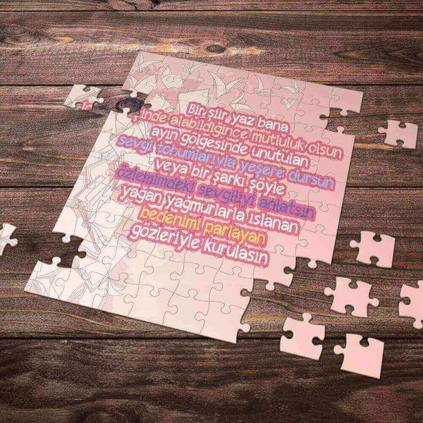 E-Hediyeci 99 Parça Romantik Tasarımlı Puzzle Yapboz No6