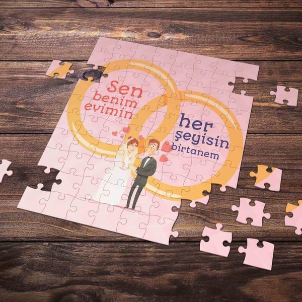 E-Hediyeci 99 Parça Romantik Tasarımlı Puzzle Yapboz No7