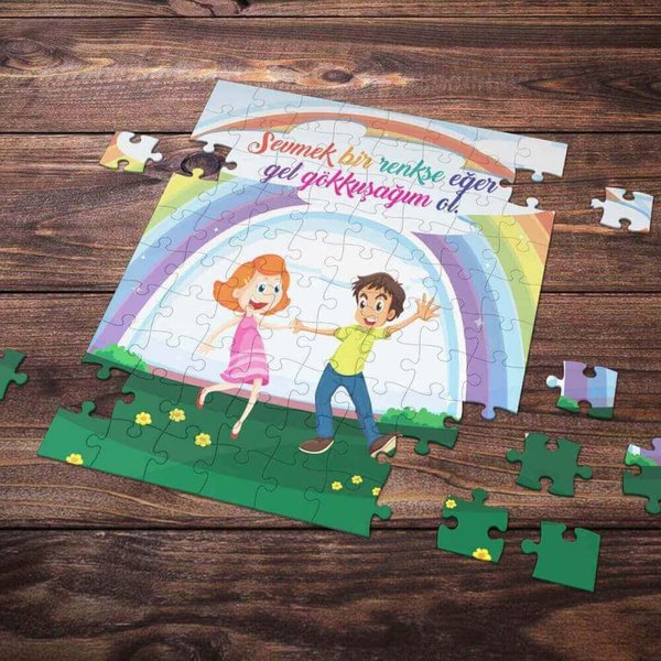 E-Hediyeci 99 Parça Romantik Tasarımlı Puzzle Yapboz No13