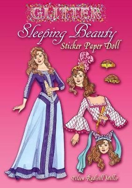 Glitter Sleeping Beauty Sticker Paper Doll