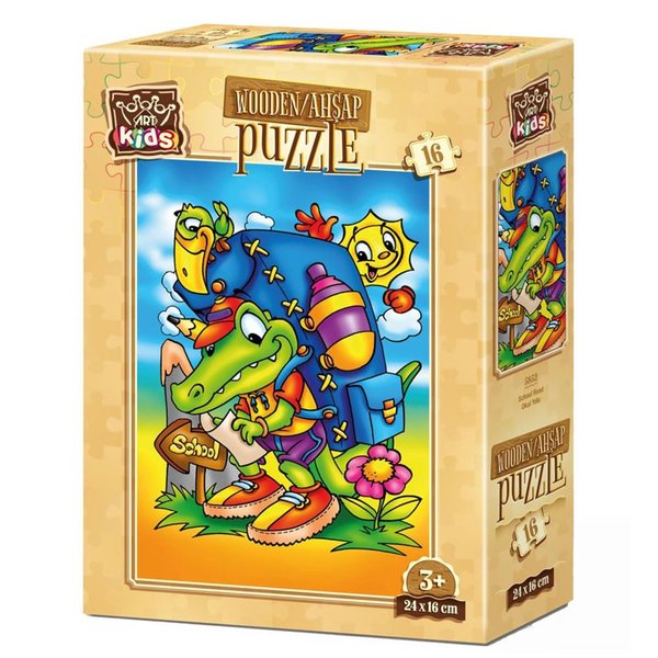 Art Kids Okul Yolu 16 Parça Ahşap Puzzle 5852