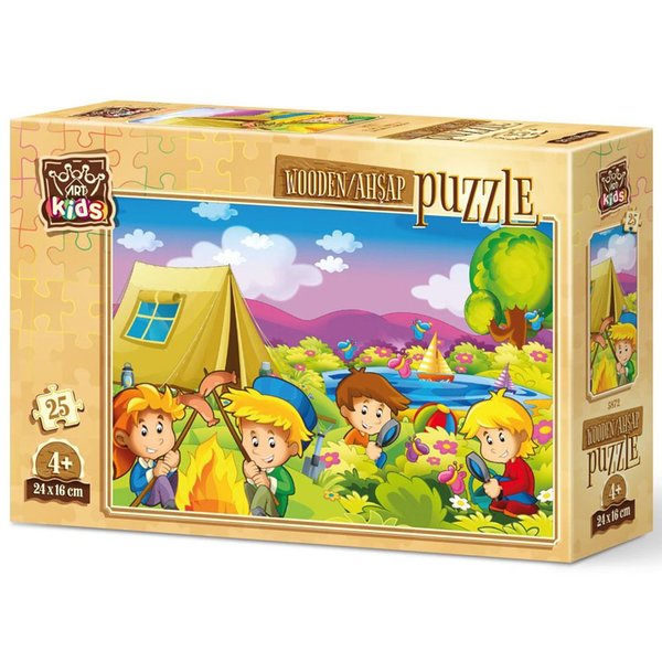 Art Kids Meraklı Kampçılar 25 Parça Ahşap Puzzle 5872